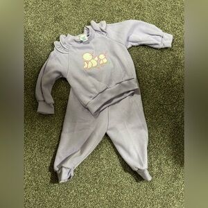 Carter’s Vintage Purple chicken Sweatsuit Set | 24M | Made in USA I Easter